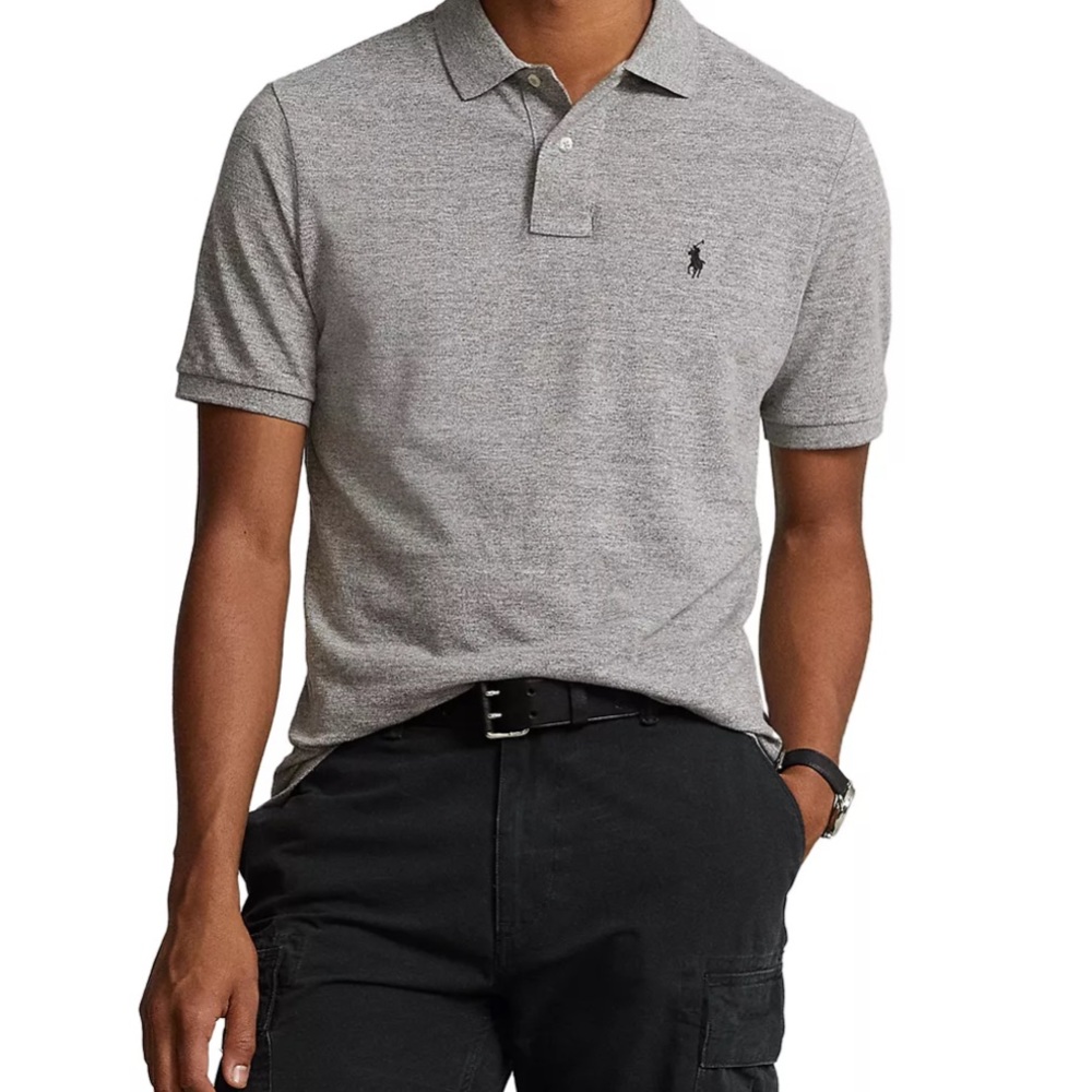 POLO RALPH LAUREN men’s gray collared short sleeve. Professional and casual.